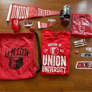 Union University T-Shirt, Drawstring, Pennant, Tumbler and Accessories Set